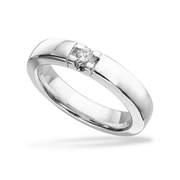 10: Scrouples - Grace Alliancering i 14kt hvidguld med i alt 0,15ct.